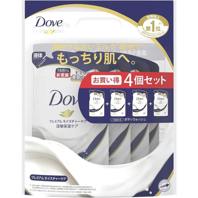 Dove(ダヴ) ボディソープ(ボディウォッシュ) プレミアム モイスチャーケア 詰替え用 360g×4個セット ボディーソープ やわらかな｜rosashop｜02