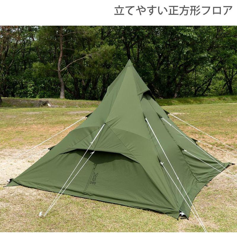 DOD(ディーオーディー) ワンポールテントRX(M) TC1?4人用 スカート付き TCフライ T3-949-KH｜rosashop｜08