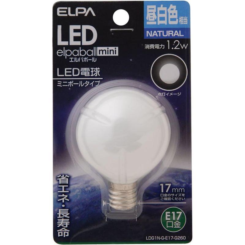 エルパ (ELPA) LED電球G50形 LED電球 照明 E17 1.2W 55lm 昼白色 LDG1N-G-E17-G260｜rosashop｜02