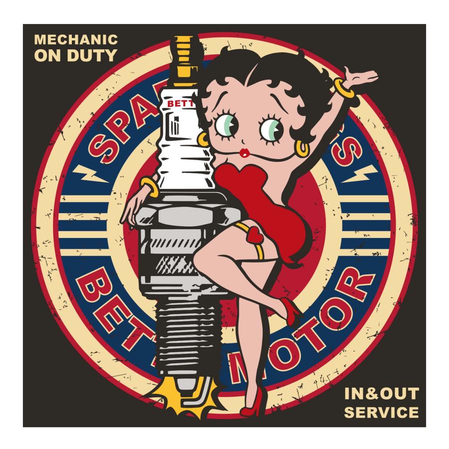 ベティちゃん ウォールアート】Betty Boop LED Canvas Light ベティちゃん ウォールアート】Betty Boop LED Canvas Light