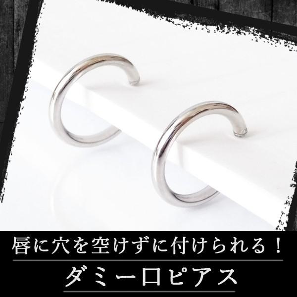 穴を開けずに付けられるダミー口ピアス 銀 黒 偽口ピアス ２個セット Kf 715 アクセサリーショップrose Cross 通販 Yahoo ショッピング