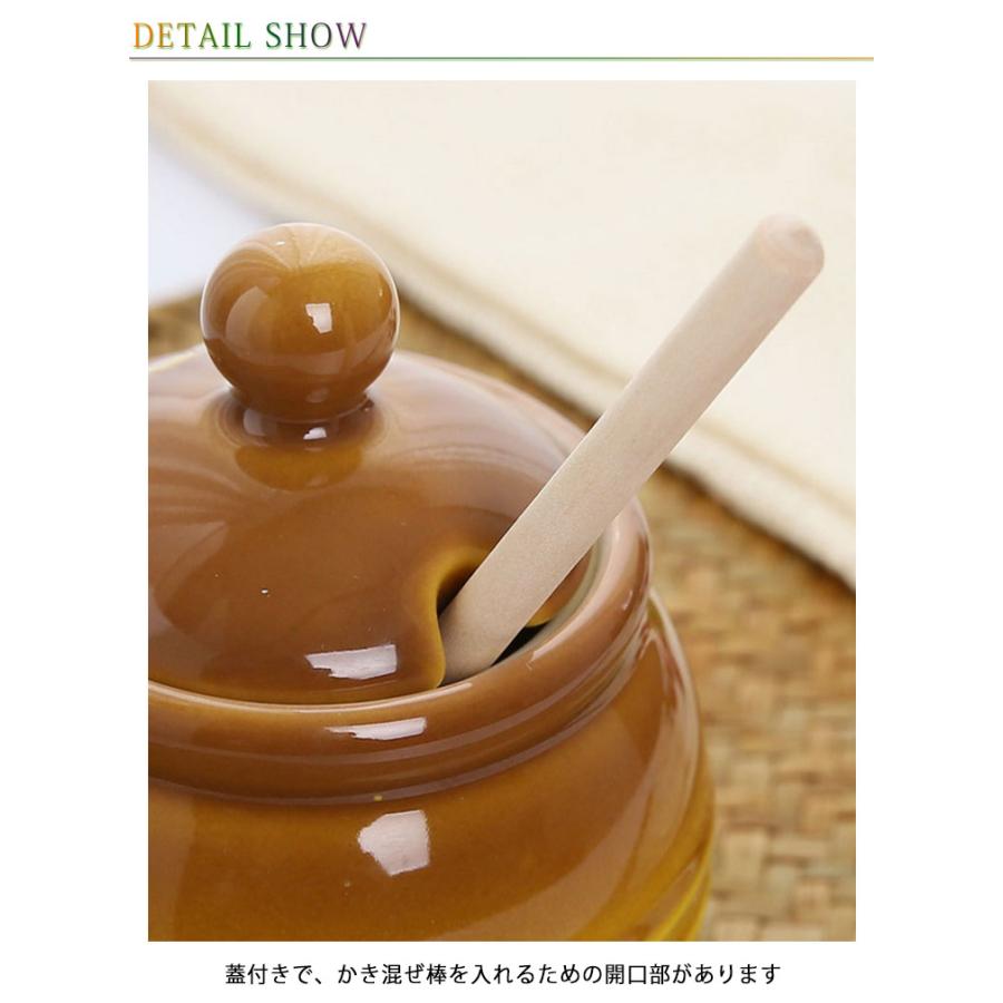 ハニーポット 攪拌棒付き 蜂蜜貯蔵タンク 蜂蜜ホルダー ハニーポット 攪拌棒付き 蜂蜜貯蔵タンク 蜂蜜ホルダー
