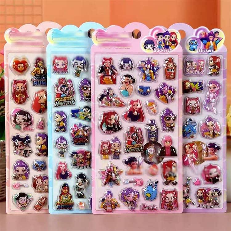 10枚セット】 シール 可愛い K-POP 3d 立体 ガールズ デーモン