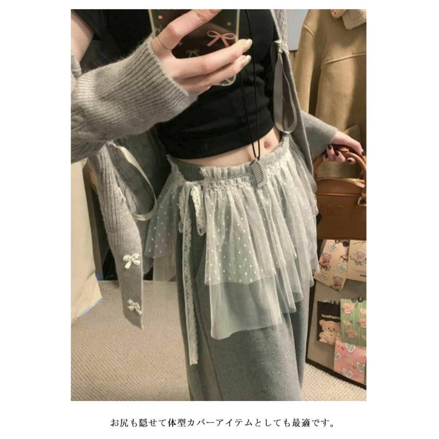付け裾 チュール ラップスカート レイヤード レディース 重ね着風 つけ裾 重ね着 透け スカート ボックス シフォン インナー フェイクレイヤード |  | 08