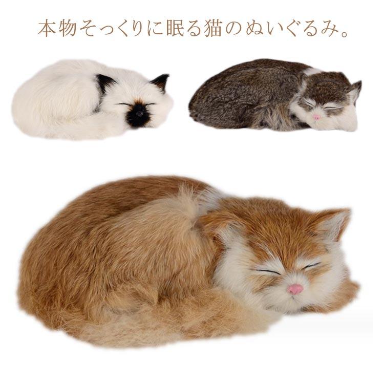 ねこ ぬいぐるみ リアル 本物 そっくり 猫 ペット ペットロス 眠る