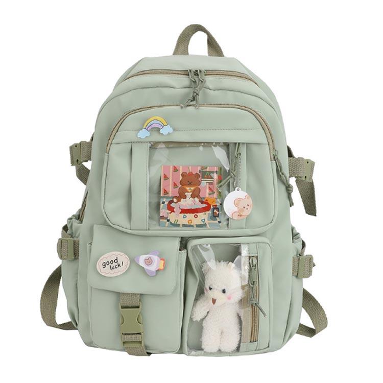 リュック痛バッグ大容量韓国缶バッチ 通勤 通学 痛リュック 推し