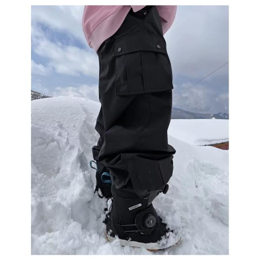 スノーボードウェア メンズ レディース スキーパンツ 黒 薄手 春 スノーボードウェア メンズ レディース スキーパンツ 黒 薄手 春