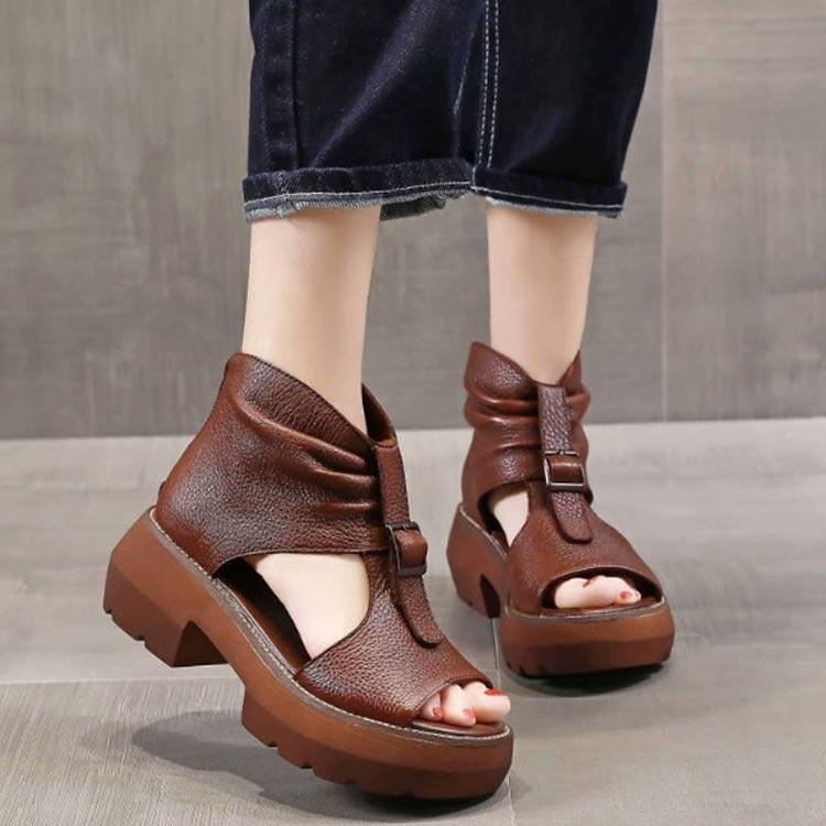 ブーツサンダル ショートブーツ 夏ブーツ 厚底サンダル レディース