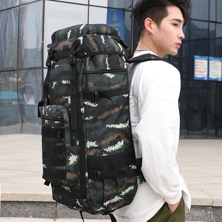 リュック 登山バッグ 旅行バッグ リュックサック 迷彩柄 無地 50L 大 