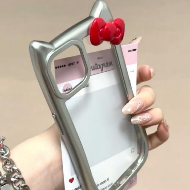 iPhone15 ケース 猫耳 リボン 立体 クリア 韓国 かわいい iPhone iPhone15 ケース 猫耳 リボン 立体 クリア 韓国 かわいい iPhone
