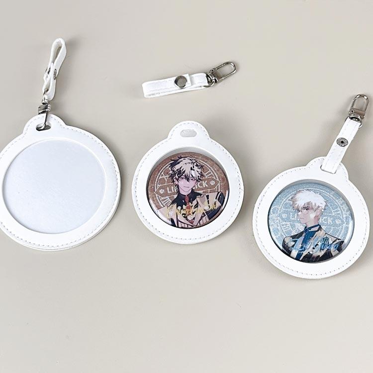 缶バッジ キーホルダー 【2枚入り】 丸缶 丸缶バ ケース ホルダー