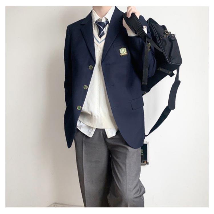 N高等学校 制服 4点セット 男子 男子高校制服 ブレザー 4点セット スクールジャケット ロング