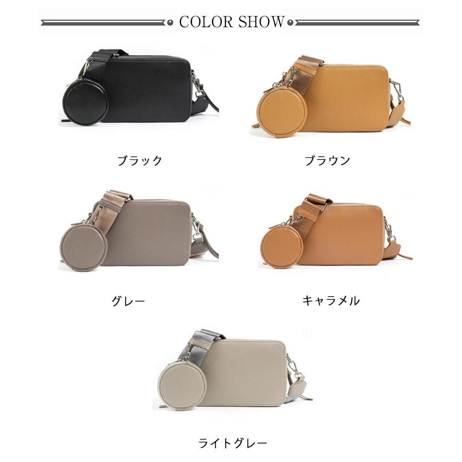 本革 ショルダーバッグ レディース カメラバッグ リアルレザー ミニ