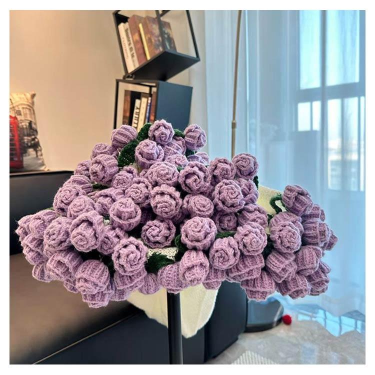 花束ブランケット ブーケブランケット かぎ針編み 直径80cm