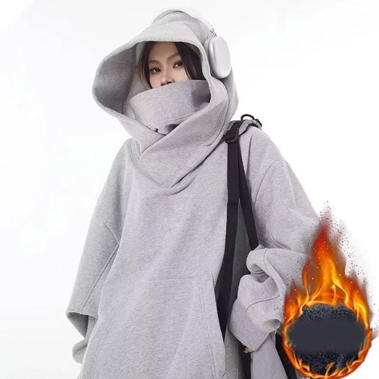 パーカー レディース メンズ フード付き ボリュームネック 裏起毛 防寒