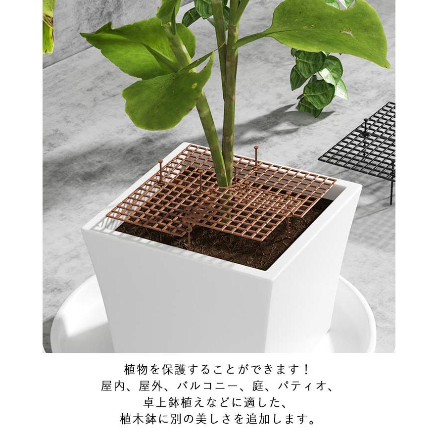 植木鉢グリッド 5枚セット 観葉植物 いたずら防止 土壌プロテクター 猫