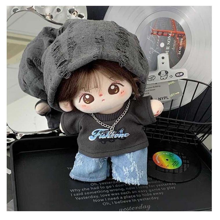 ぬい服 20cm ぬいぐるみ 服 5点セット トップス tシャツ デニムパンツ