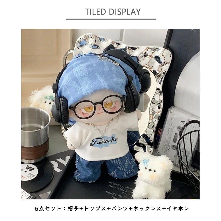 淺さん専用　ぬいぐるみ服セット ぬい服 20cm ぬいぐるみ 服 5点セット トップス tシャツ デニムパンツ