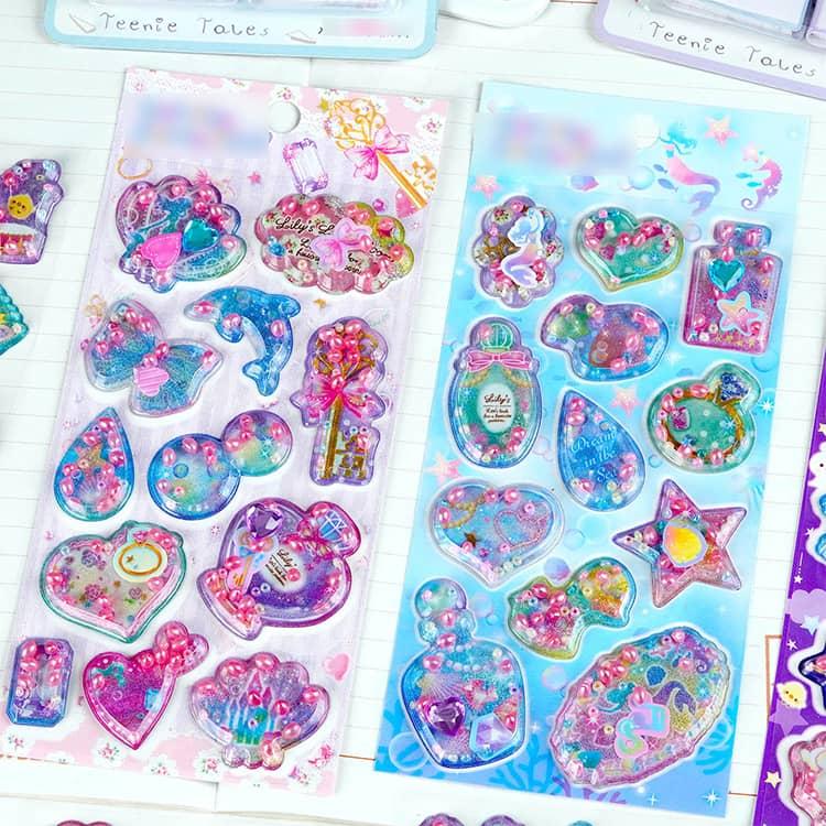 カプセルシール 6枚セット 香り付き シール シャカシャカシール 3D