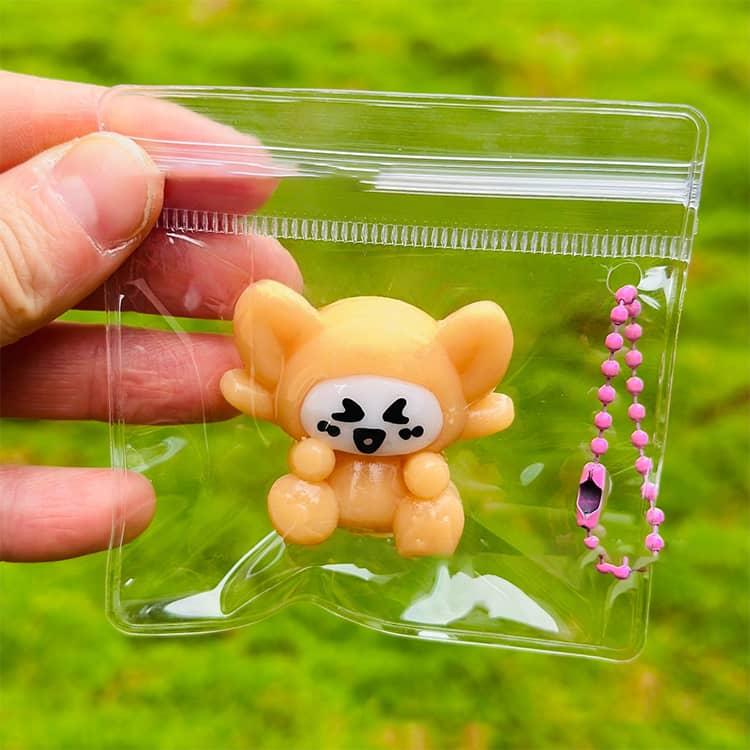 12個セット 水感スクイーズ キーホルダー ミニサイズ 動物 星 低反発