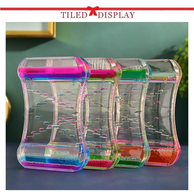 オイルタイマー オイル時計 全6カラー 液体時計 水と油 水時計 油時計