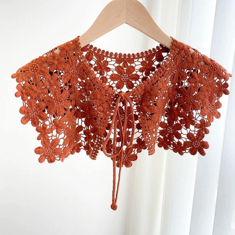 アンティークフランス 9片の花弁 アイレット＆薔薇盛上げ刺繍 クロシェ編み付け襟 楽天市場】付け襟 レディース レース ビッグカラー 秋 冬 春 夏