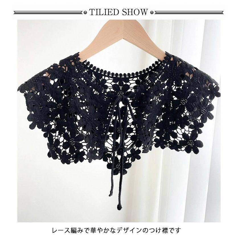 アンティークフランス 9片の花弁 アイレット＆薔薇盛上げ刺繍 クロシェ編み付け襟 英国アンティーク、アイリッシュクロッシェレース、小さなレース