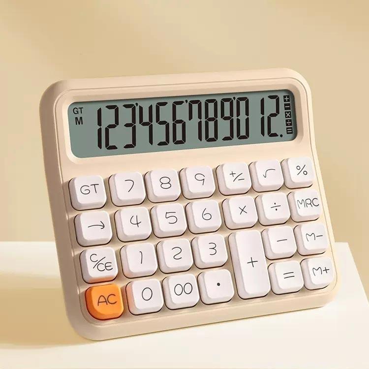 電卓 12桁 レトロ かわいい 卓上電卓 デスクトップ電卓 計算機