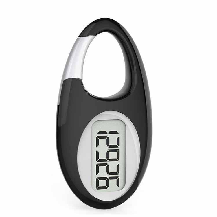 歩数計 万歩計 見やすい 電子歩数計 デジタル歩数計 カラビナ