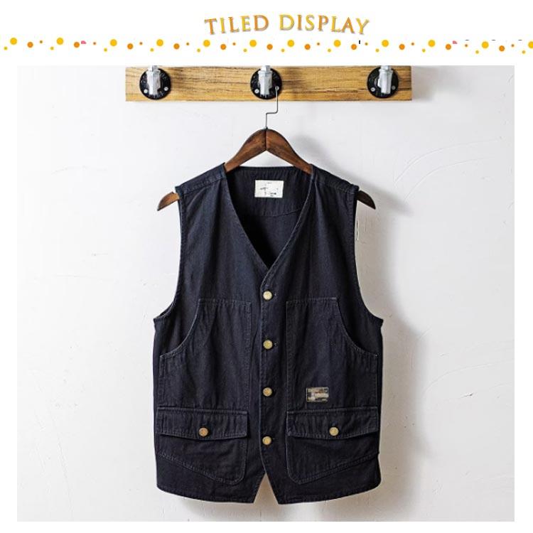 ベスト メンズ 夏 チョッキ サマージャケット 前開き