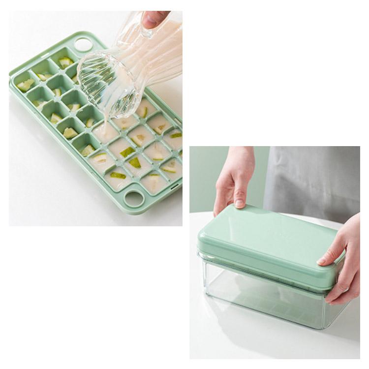 製氷皿 製氷器 製氷機 氷作る容器 2段 1段 大容量 シリコン 蓋
