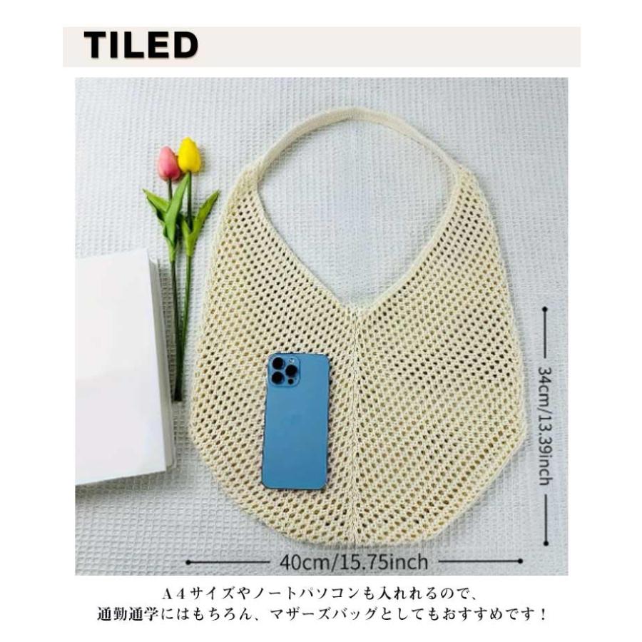 トートバッグ 編みバッグ かごバッグ レディース 夏 マザーズバッグ A4