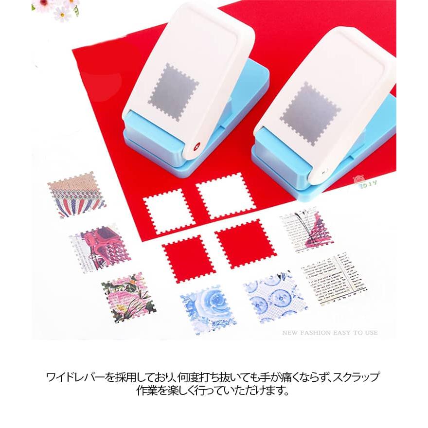 クラフトパンチ 切手型 穴あけパンチ 38mm 正方形 長方形 スクエア