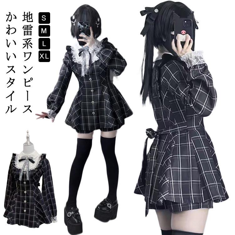 PUTUMAYO★平成ギャル★フリル★ワンピース★M★チェック★リボン★地雷系 PUTUMAYO☆平成ギャル☆フリル☆ワンピース☆M☆チェック☆リボン☆地雷