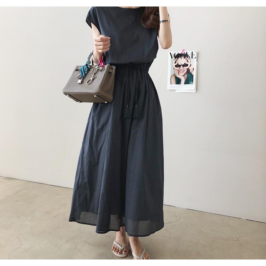 ワンピース レディース きれいめ 上品 丸ネック 大人ナチュラル リネン風 ロング丈 春 夏 |  | 07