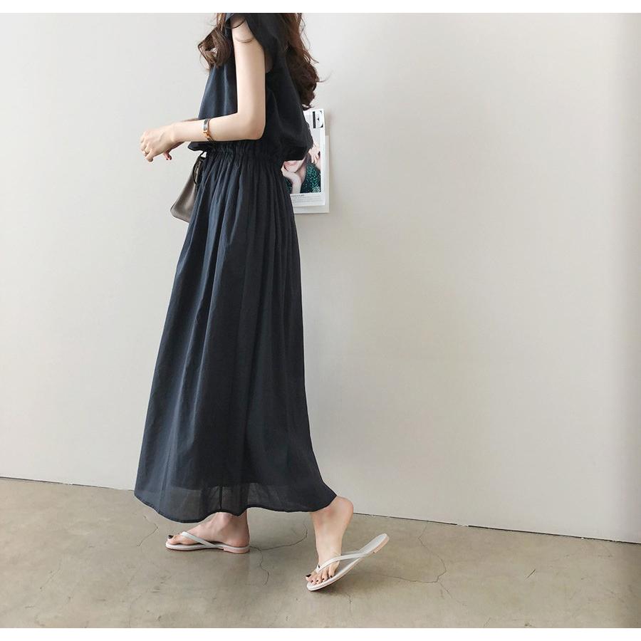 ワンピース レディース きれいめ 上品 丸ネック 大人ナチュラル リネン風 ロング丈 春 夏 |  | 08