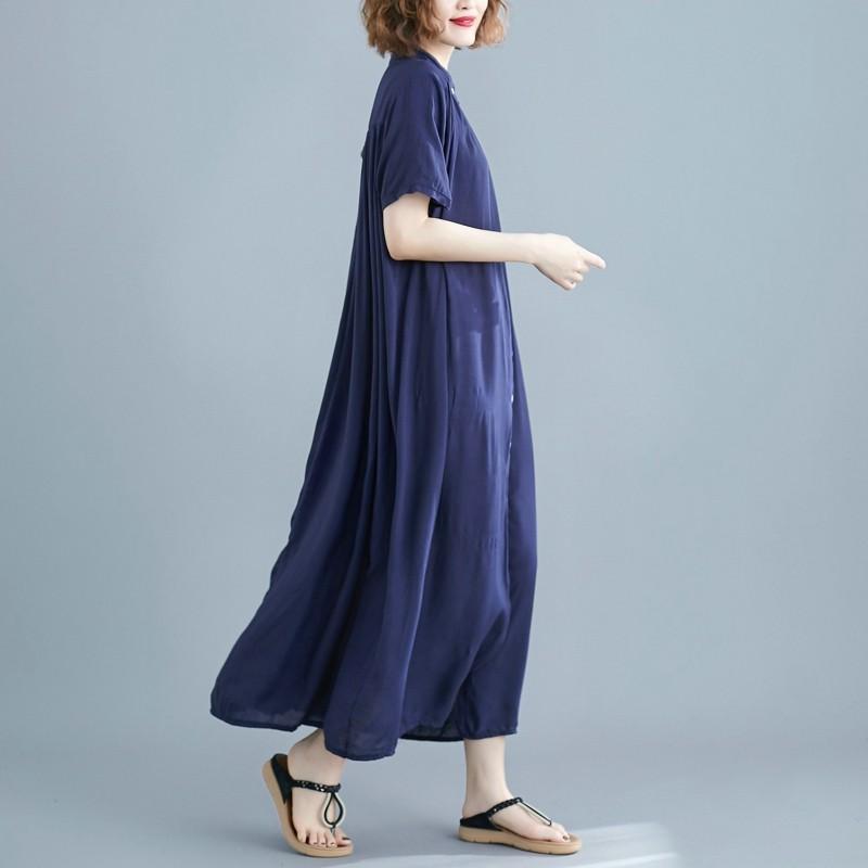 ワンピース レディース バックギャザー ロングシャツ サラサラ 春 夏 |  | 12