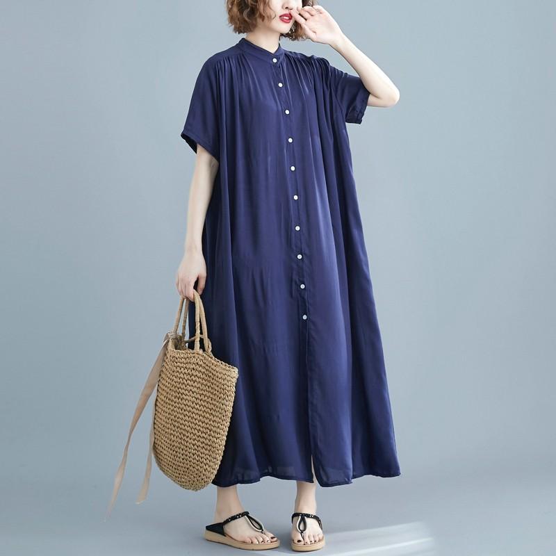 ワンピース レディース バックギャザー ロングシャツ サラサラ 春 夏 |  | 14