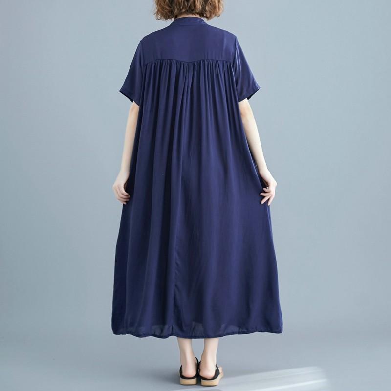 ワンピース レディース バックギャザー ロングシャツ サラサラ 春 夏 |  | 15
