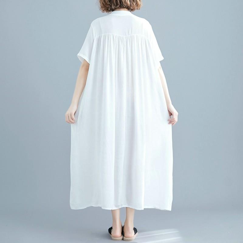 ワンピース レディース バックギャザー ロングシャツ サラサラ 春 夏 |  | 09
