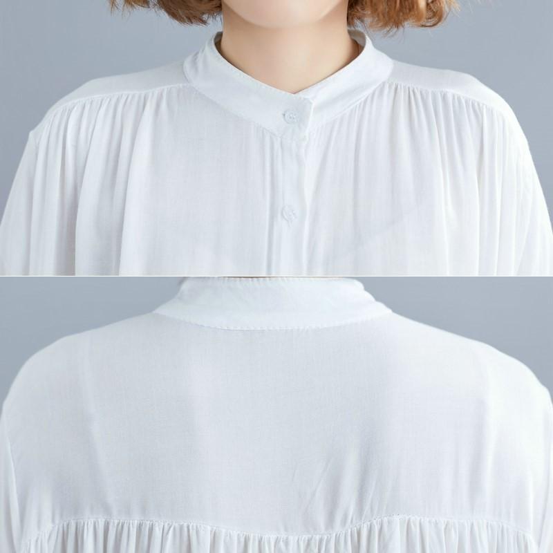 ワンピース レディース バックギャザー ロングシャツ サラサラ 春 夏 |  | 10
