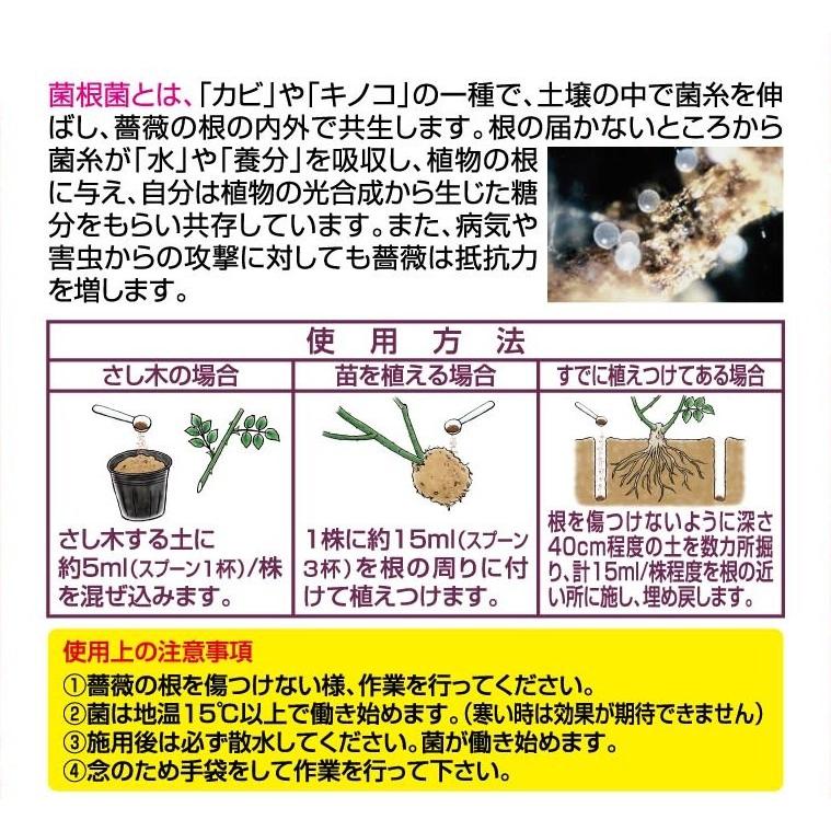 【根の生育を助ける】バラの菌根菌 　200ml　※2個までレターパックライト発送｜rose-m｜02