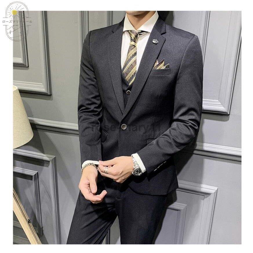 Ginger掲載商品 卒業式 成人式 結婚式 ビジネススーツ 就職活動 二次会 冠婚葬祭 披露宴 就職活 卒業式 成人式 結婚式 おしゃれ 1つボタン スーツ 3点セットスーツ カッコイイ ビジネススーツ 3ピーススーツ メンズスーツ スーツ フォーマル