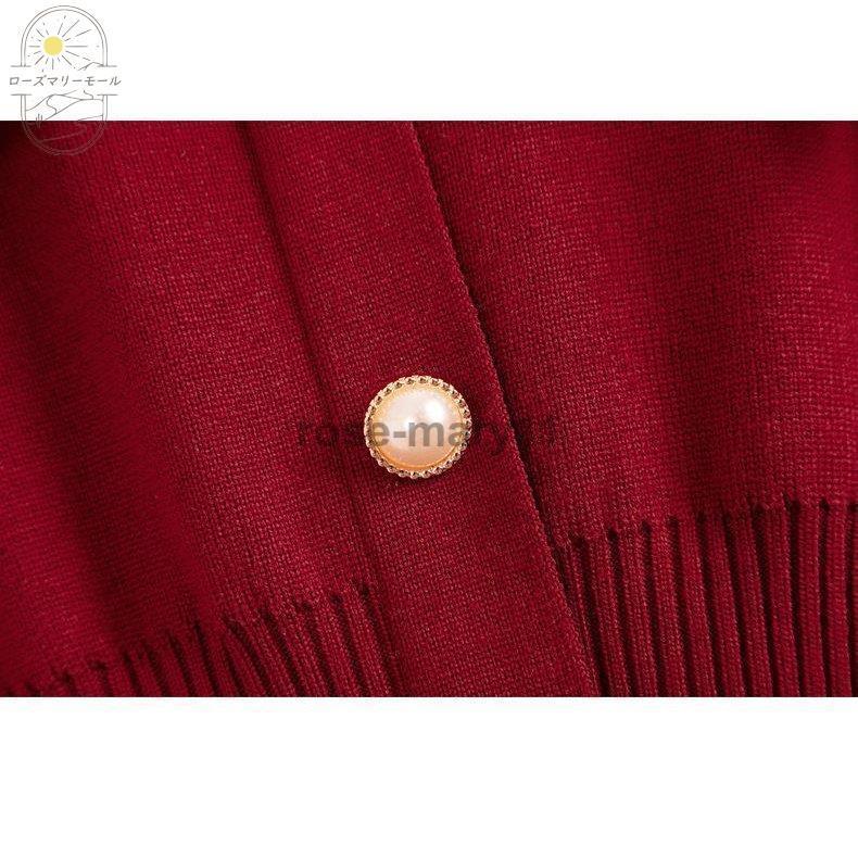 ランキング21 きれいめ 美人 甘め 袖デザイン 膝上 フロントボタン Aライン 長袖 襟付き ニットワンピース リゾート 上品 お出かけファッション ガーリー ママ ワンピース サイズ M Readingtherapycenter Com