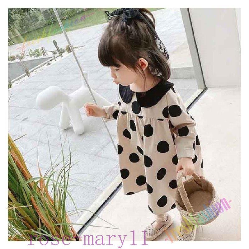 季節のおすすめ商品 ベビー服 シューズ キッズ ベビー マタニティ ベビーファッショ キッズ ワンピース おしゃれ 女の子 長袖 春秋冬 韓国こども服 シンプル 水玉柄 切り替えワンピース 可愛い Www Threeriversofs Com