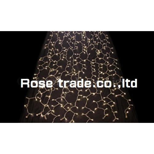 LEDイルミネーション、カーテンライト、縦横連結可能、常点、縦方向連結セット、プロ仕様(V3)、250球、シルバーコード、ホワイト