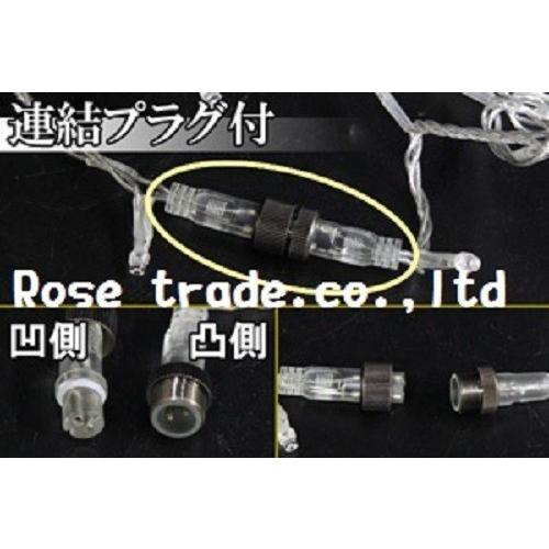 LEDイルミネーション、アイシクル(ツララ)、常点、プロ仕様(V4)、140球、シルバーコード、アクアブルーの画像