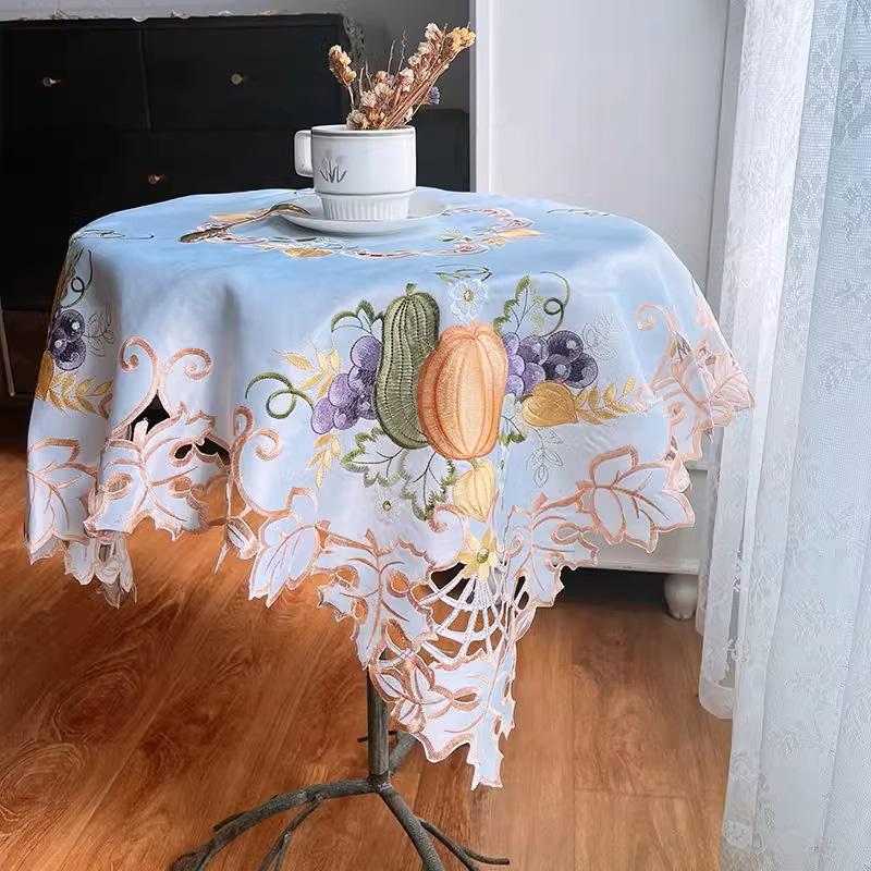 フルーツ柄 刺繍 85X85cm テーブルクロス フルーツ : Rose viva