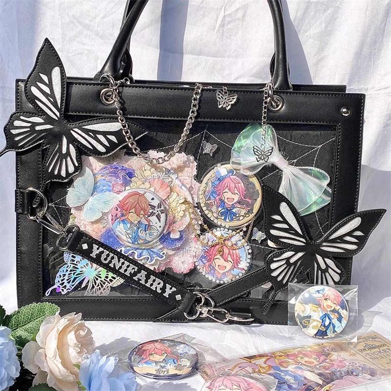 定番 痛バ 痛バッグ 蝶々自由取り付け ぬいぐるみつ入りA4大容量 2way その他
