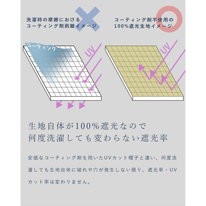 完全遮光 帽子 レディース ギャザーハット つば広 UVカット おしゃれ 通気性あり 接触冷感 撥水 制菌の画像